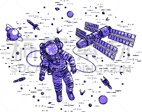太空,宇航员,太空船,国际空间站,勇气,男人,太空服,科学家,飞,联系