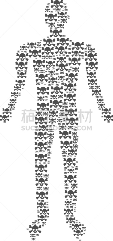 骷髅图,头骨,人,有毒物质,男人,多样,性格,设计元素