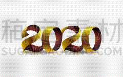 2020,新年前夕,雕刻图像,缎带,华丽的,卷着的,信函,雪,做,问候