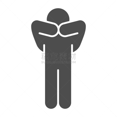 男人,概念,计算机图标,一个人,符号,矢量,固体,发型,哭,设计