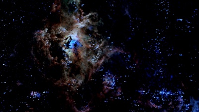 蜘蛛星云的独特粒子云渲染