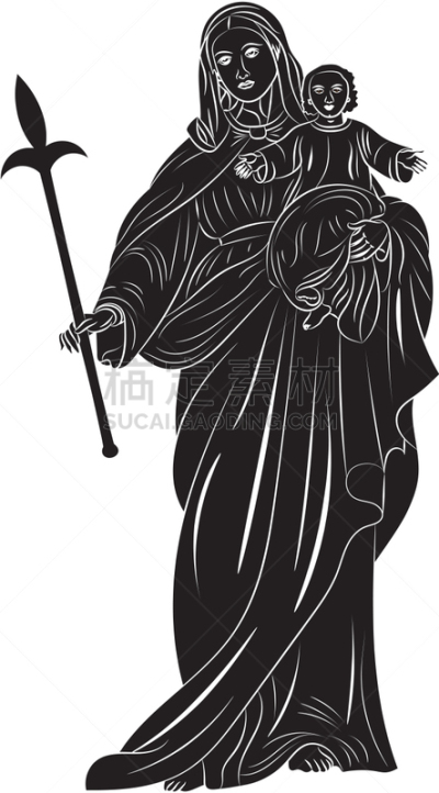 儿童,圣玛丽,母亲,东正教,肖像,概念象征,女人,爱