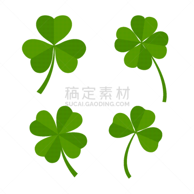 四叶苜蓿,绿色,白色背景,传统,请柬,16岁到17岁,植物,布置,问候,写实