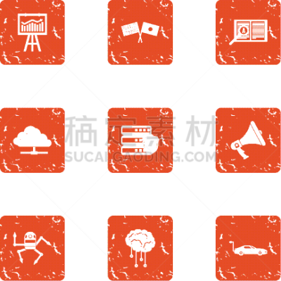 计算机图标,分离着色,耳机,商务,电子人,计算机,安全的,布置,收集,联系