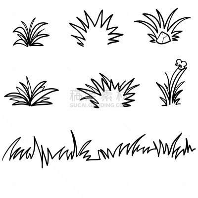 草,乱画,绘画插图,草坪,华丽的,农场,植物,草图,园艺,草地