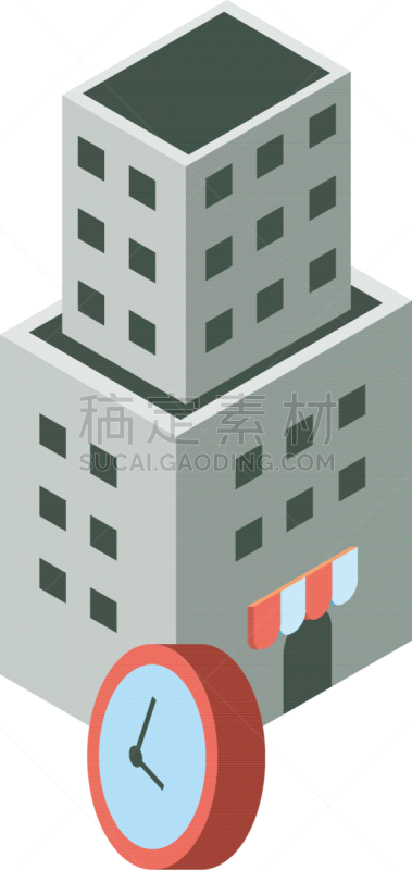 isolated building icon isometric design
