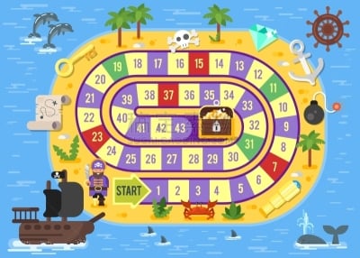 海盗,小山羊,棋盘游戏,分离着色,白色,开端,性格,力量