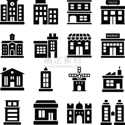 国际著名景点,建筑外部,小屋,房屋,摩天大楼,图像,商店,涡轮,矢量