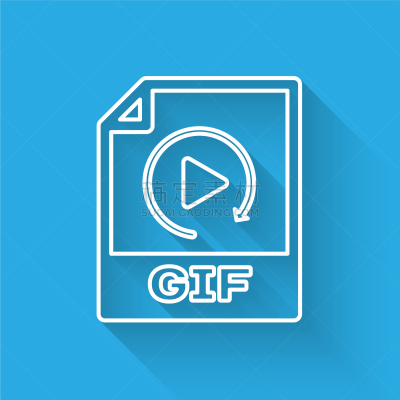 文档,GIF动图,白色,图标,按钮,文件,轮廓,直的,概念,下载