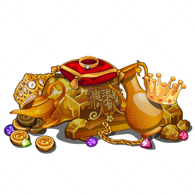 黄金,古代,百宝箱,王冠,贵重宝石,白色,考古学,图像