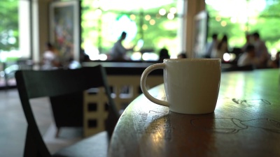 咖啡店的咖啡杯