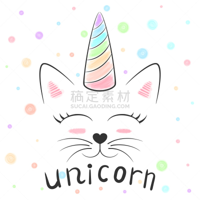 可爱的,猫,独角兽,自然美,动物,熊,草图,乱画,问候,着色