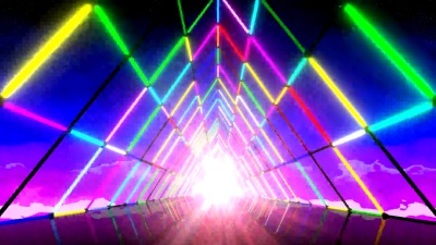 主播80的三角霓虹灯隧道