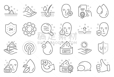 计算机图标,水滴,矢量,人的脸部,米色,防晒霜,线条,血清,美容,布置