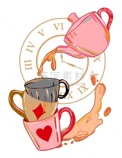 马克杯,爱丽丝梦游仙境,背景,奇异的,绘画插图,茶壶,茶话会,饮料,茶,含酒精饮料