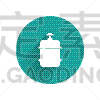 易燃品,矢量,绘画插图,丙烷,白色,图标,绿色,长阴影,圆形,按钮
