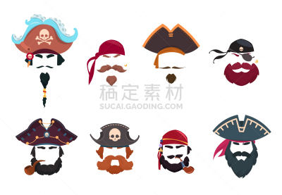 海盗,幽默,似人脸,照片,分离着色,可爱的,大头贴,肖像,过滤,收集