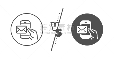 邮件,矢量,标志,网络资讯,线图标,新的,信使,轮廓,电子邮件,符号