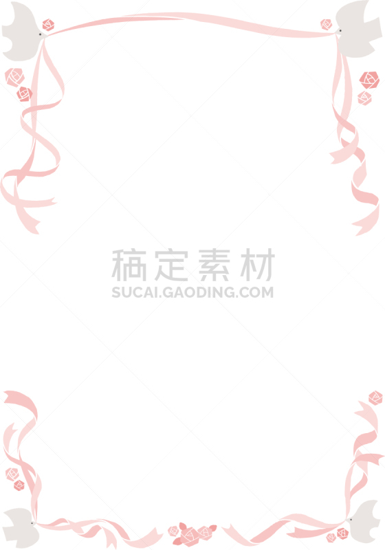 边框,鸟类,矢量,缎带,艺术标题,可爱的,玫瑰,华丽的,请柬,贺卡