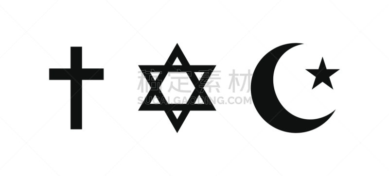 犹太教,矢量,图标,白色背景,扁平化设计,祈祷
