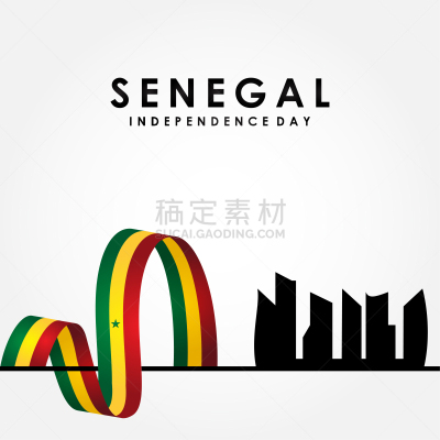 塞内加尔,矢量,美国国庆日,背景,设计