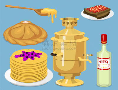 传统,俄罗斯,高尔夫球场,盘子,食品,自制的,国内著名景点,热,清新,图像