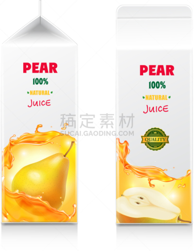 纸盒,果汁,梨,白色,兽群,盒子,饮料,清新,设计,包装