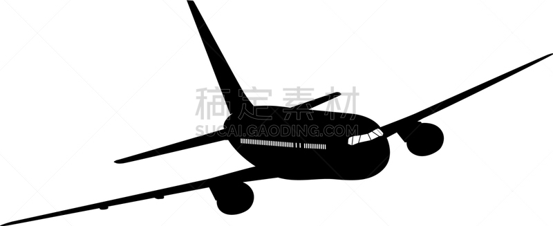 飞机,旅途,商务,安诺,技术,波音707,涡轮,天空,剪影,抵达