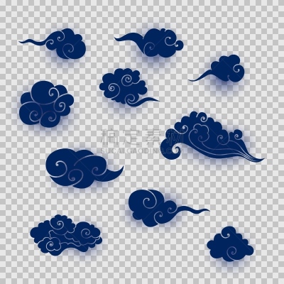 传统,云景,天气,背景,绘画插图,卡通,矢量,式样,蓝色,装饰