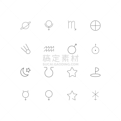 轮廓,直的,天文学,计算机图标,水瓶座,图像,矢量,天王星,行星,冥王星