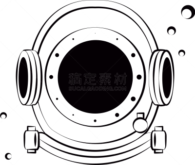 古董,潜水头盔,水下,白色,黑色,金属,铜,青铜,古老的,复古