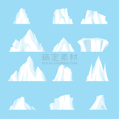 冬天,雪,海洋,水,南极洲,冰,山,分离着色,冰山,地形