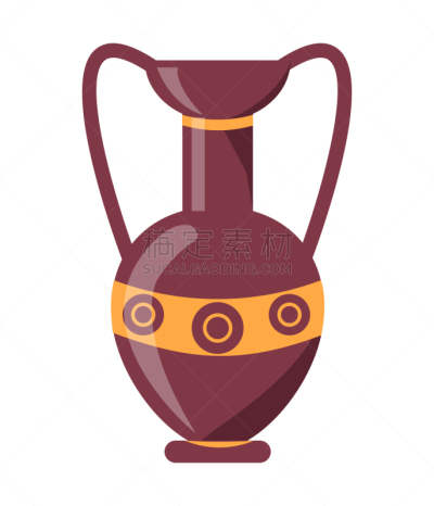 绘画插图,花瓶,白色,分离着色,古典希腊,传统,花盆,希腊,嘴唇,脖子