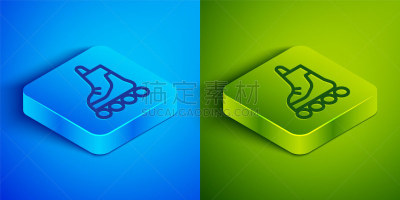 正方形,矢量,计算机图标,绘画插图,按钮,绿色背景,分离着色,旱冰,线条,青绿色