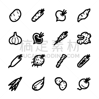 蔬菜,马铃薯,大蒜,胡萝卜,计算机图标,生姜,香料,图标集,食品,图像