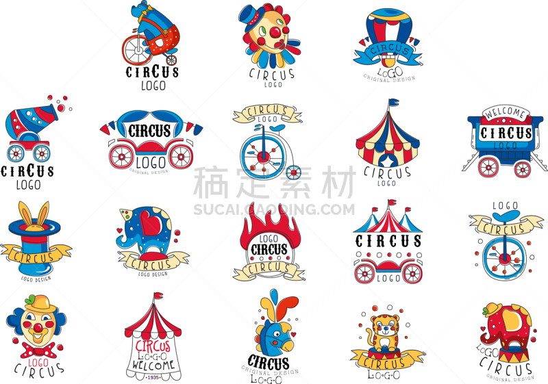 品牌名称,马戏团,色彩鲜艳,马奇,传统节日,象,模板,设计,布置