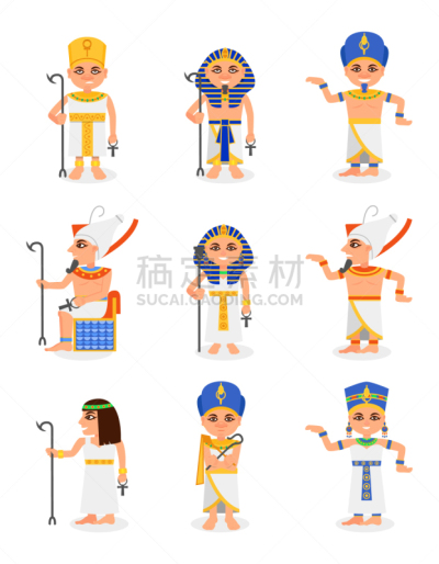 法老,埃及,公寓,舞台,卡通,传统,饰头巾,女人,舞蹈,站