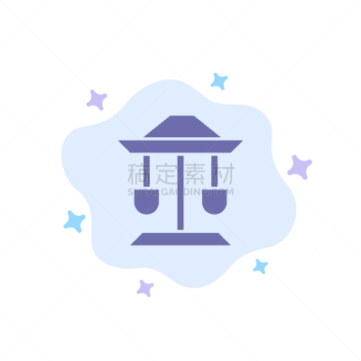 平衡,井,抽象,蓝色,图标,商务