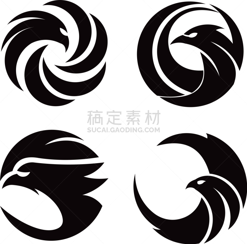 鸟类,品牌名称,鹰,商务,翅膀,模板,老鹰,现代