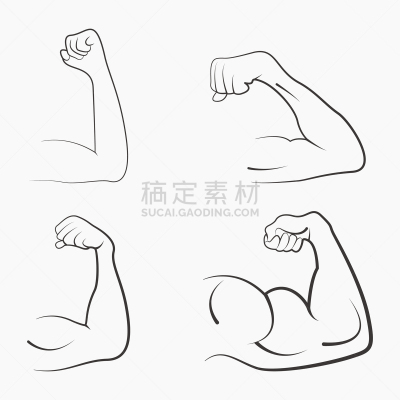 能力,力量,健美身材,分离着色,轮廓,白色,人,男人,拳头,图像