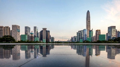 黄昏到夜晚深圳的延时摄影