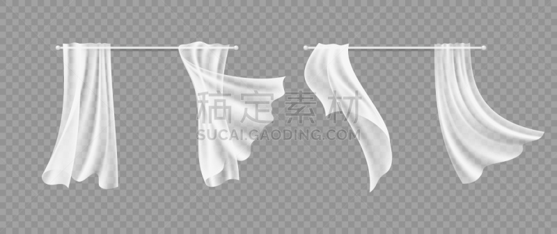 窗帘,纺织品,窗户,绘画插图,悬挂的,丝绸,白色,透明,矢量,装饰