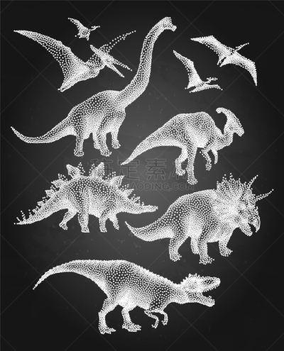 恐龙,分离着色,鸡尾酒,自然,野生动物,图像,已灭绝生物,侏罗纪,收集