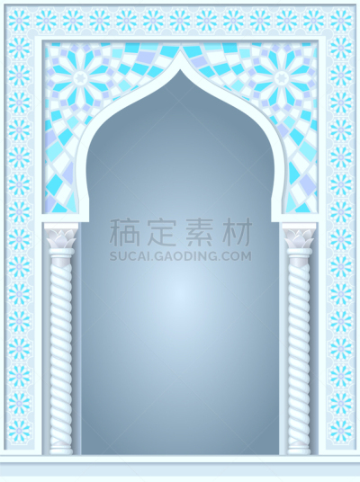 阿拉伯风格,拱门,东方人,圆形,白色,华丽的,传统,建筑,图像