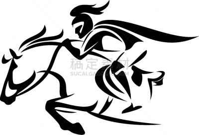 中世纪时代,马,矢量,黑白图片,侍从,设计师,安全,背景分离,勇士,仅男人