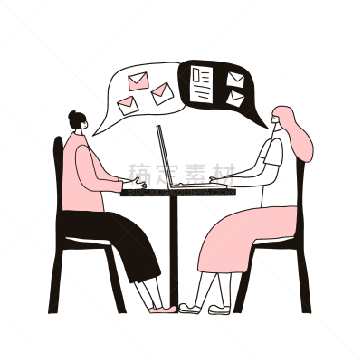 人,书桌,秘书,计算机,女人,全科医师,顾客,线条画,乱画,分离着色