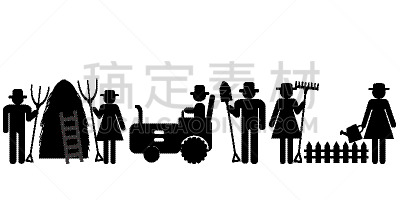 农民,农场,分离着色,生物学,农业,白色,自然,人,男人