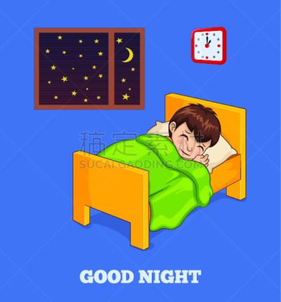海报,床,就寝时间,毯子,男孩,在下面,可爱的,背景分离,舒服,二件式睡衣