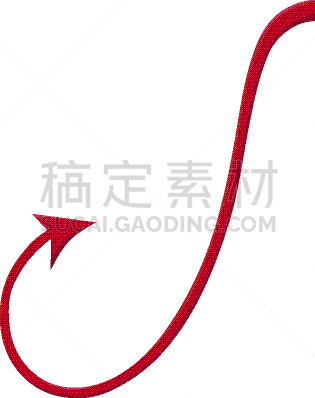 尾巴,恶魔,分离着色,红色,白色背景,可爱的,魔鬼