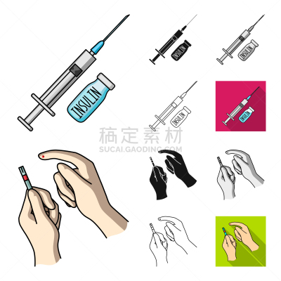 糖尿病,分离着色,轮廓,人,男人,图像,胰岛素,水滴,生病,收集